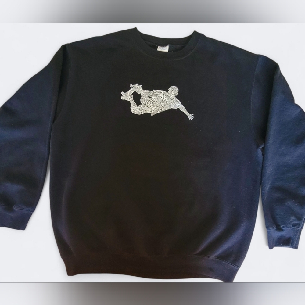 LA Pop Art Black Skateboard Graphic Sweatshirt